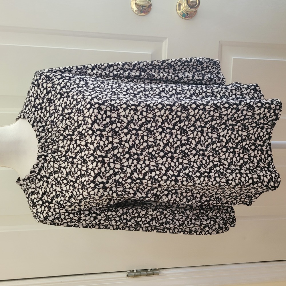 NWT Adrianna Papell 3/4 Bubble Sleeve Top Size S